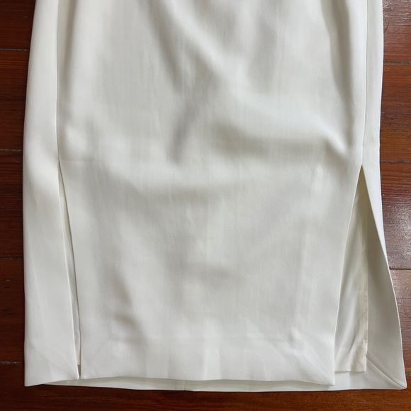 NWT Reiss Ivory Side Split Structured Classic Pencil Skirt Sz 2 🧡🎀 - Picture 13 of 16